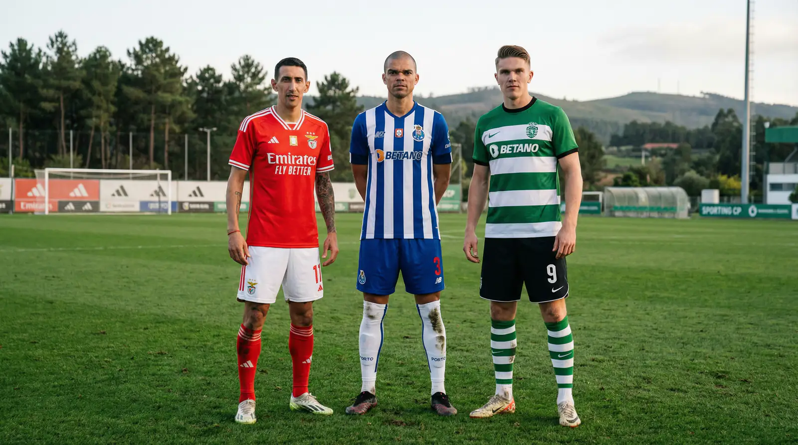 Escudos de Benfica Porto y Sporting CP los tres grandes del futbol portugues