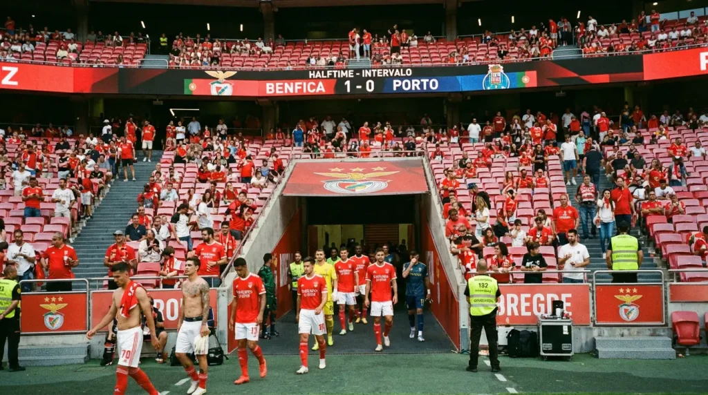 Descanso de medio tiempo en partido de Liga Portugal